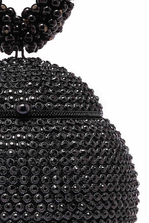 All That Glitters -Babi Crystal Pearl Bracelet-Midnight Black thumbnail 2