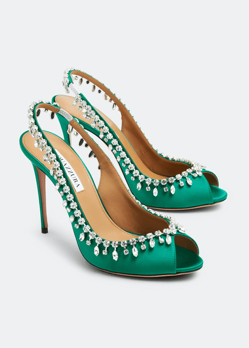 Temptation crystal 105 sandals-GREEN thumbnail 2