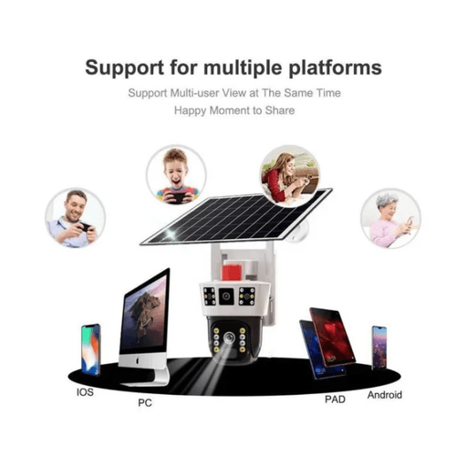 Caméra Solaire 4g Sans Fil 3 Lens 6k 12mp V380 Pro thumbnail 5