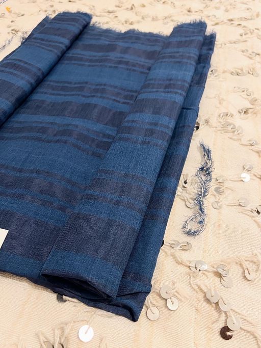 Tissu Bzioui Élégance Marine Ton sur ton thumbnail 4