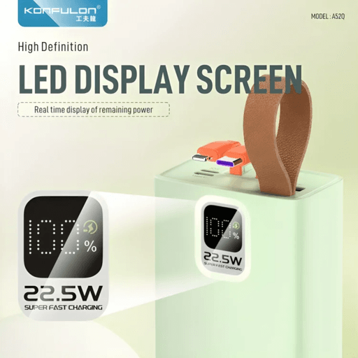 Power Bank A52Q – 30000mAh | 22.5W Super Fast Charging + PD20W (Couleur Aléatoire) thumbnail 3