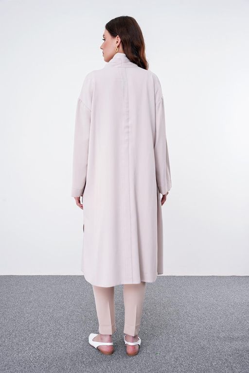 Robe Décontractée Beige avec Poches thumbnail 4