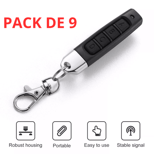 PACK x9 Porte de Garage Porte Électrique Clonage & Programmation Facile 433 MHz thumbnail 1