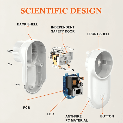 Prise Intelligente Wi-Fi LDNIO SEW1058 thumbnail 4