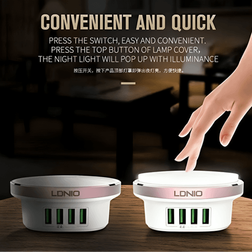 Lampe de Chevet LED A4406 avec 4 Ports USB thumbnail 4