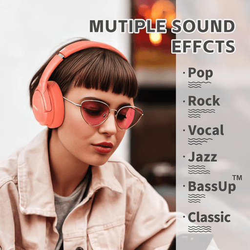 Casque Bluetooth Sans Fil Rouge thumbnail 4