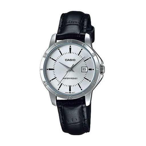 Montre a Bracelet en Cuir Ronde pour Femme avec Cadran Blanc-ltp-v004l-7audf thumbnail 1