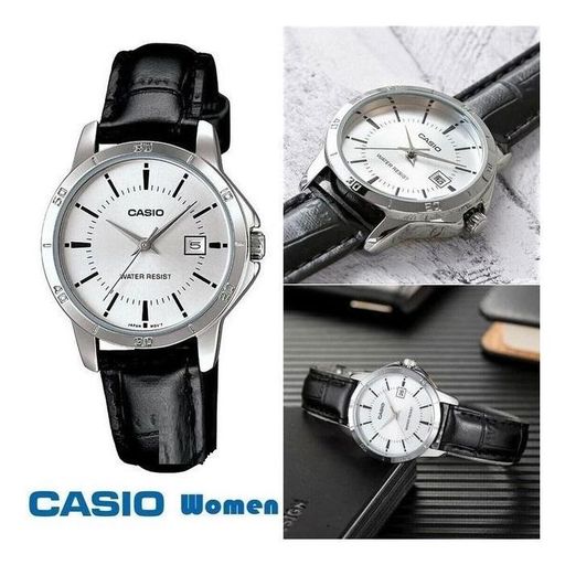 Montre a Bracelet en Cuir Ronde pour Femme avec Cadran Blanc-ltp-v004l-7audf thumbnail 2