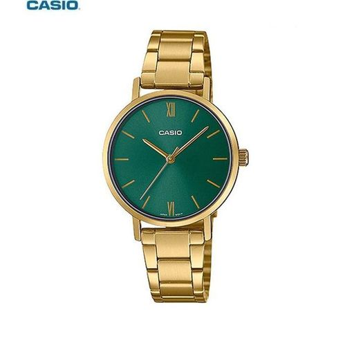 Montre Femme Bracelet en metal plaqué or cadran vert romain 3aiguilles-vt02g-3 thumbnail 1
