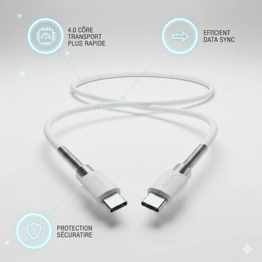 Câble USB-C vers USB-C 60W vc-6 thumbnail 3