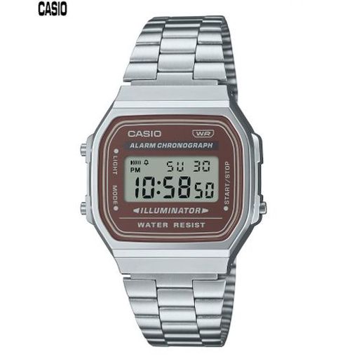 Montre Unisexe Numérique Rétro éclairage Bracelet acier inoxydable thumbnail 1