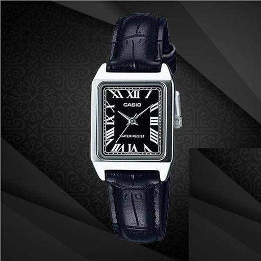 Montre pour femme Bracelet en cuir noir cadran romain résistant à l'eau-Ltp-v007l-1budf thumbnail 3