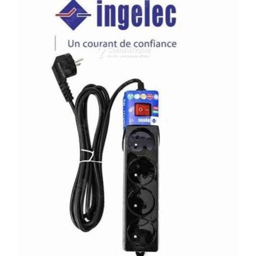 Rallonge Électrique  4 Prises – 1,5 m – Noir thumbnail 1