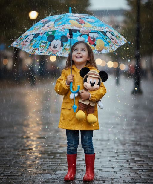 Parapluie Enfants Mickey Mouse Avec Sifflet Accessoire Ludique Et Protection Amusante thumbnail 2