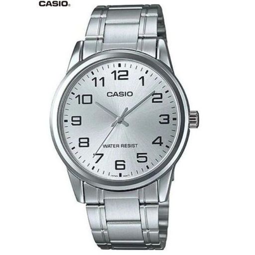 Casio Montre analogique mtp-v001d-7budf pour homme avec bracelet en acier inoxydable argenté thumbnail 1