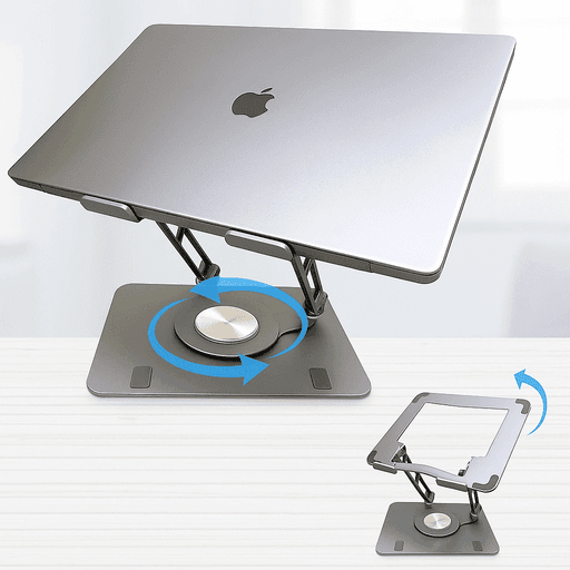 Support Rotatif 360° en Alliage pour Ordinateurs Portables et Tablettes thumbnail 2