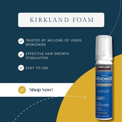 Minoxidil Kirkland 5% - 60ml - Traitement Mousse thumbnail 2