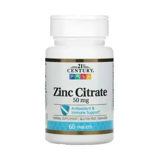 21st Century, Citrate de zinc, 50 mg, 60 comprimés MADE IN USA thumbnail 1