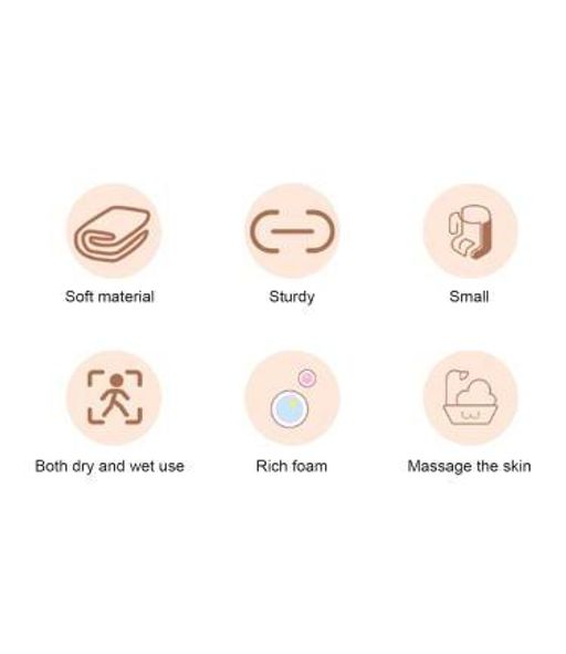Gant de douche pour gommage massage en fibre naturelle.  thumbnail 3