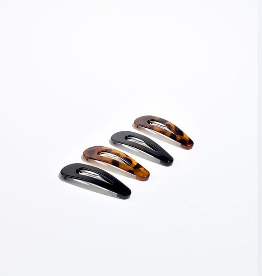 Clic clac 5,5cm 2pcs noir et 2pcs écaille (total 4pcs) thumbnail 2