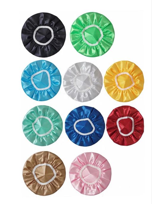 Bonnet De Douche En Satin - 2 Bonnets Réutilisable Et Lavable (couleurs Aléatoires) thumbnail 1