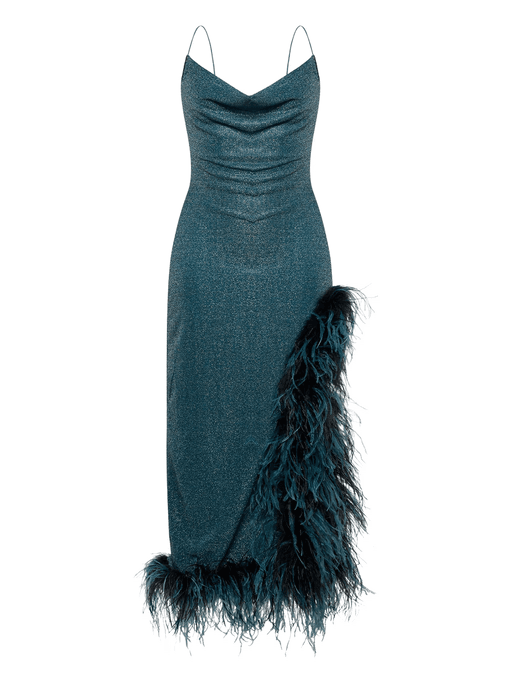 Robe De Soirée Lumière Bicolore Plumage thumbnail 1