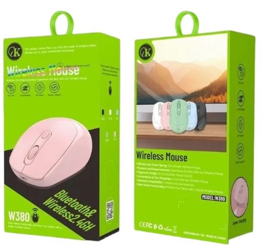 Cik Souris Ergonomique Sans Fil W380 Usb 2.4g Rechargeable Bluetooth 4 Boutons thumbnail 5