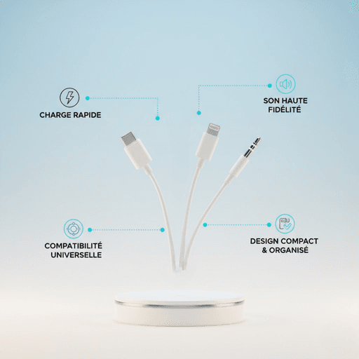 Adaptateur Audio 3-en-1 Lightning - Usb -c - Jack thumbnail 2