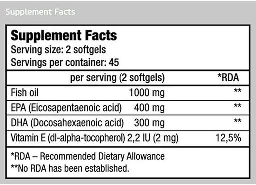 Omega-3 1000mg 90 Softgels thumbnail 2