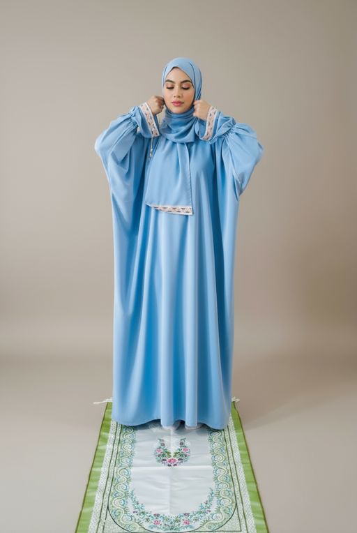 Abaya De Prière - Bleu thumbnail 1