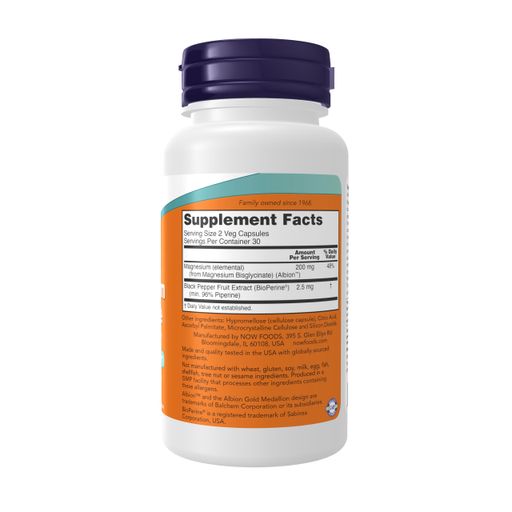 Magnésium Glycinate Avec Bioperine 60 Capsules thumbnail 2