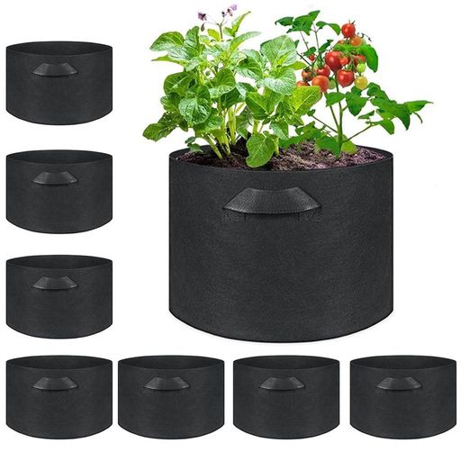 Pot En Tissu, Sac De Culture En Feutre, Capacité De 4 Litres, Jardinage, Horticulture, Croissance Des Plantes, Culture De Légumes, Stimulation De La Croissance, Ensemble De 8 Pièces thumbnail 1