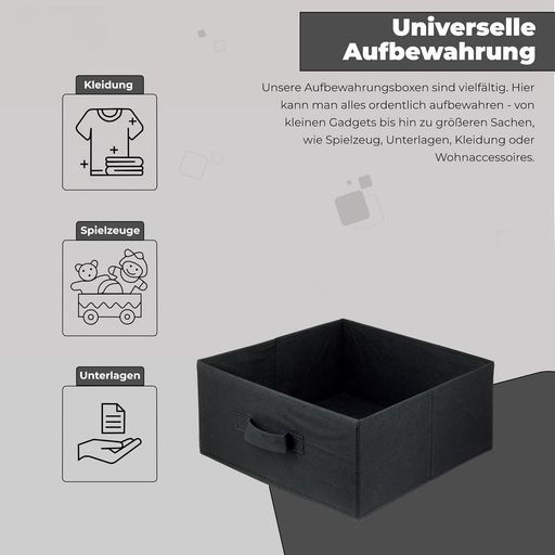 Lot De 4 Boîtes De Rangement En Tissu Pliables – 31 × 31 × 15 Cm thumbnail 3
