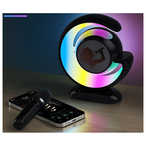 Enceinte Karaoké Sans Fil Avec Microphone & Effets Lumineux Rgb thumbnail 2