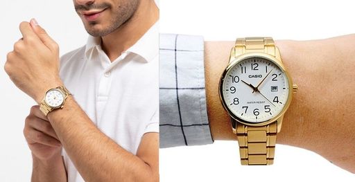 Montre À Quartz Pour Homme Affichage Analogique Et Bracelet En Acier Inoxydable-mtp-v002g-7b2udf thumbnail 4
