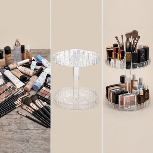 Organisateur Cosmétique Rotatif 360° Pour Flacons De Maquillage - Couleur Aléatoire thumbnail 2