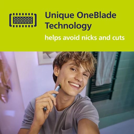 Tondeuse Rasoir A Barbe - Oneblade Qp1324/20 + Lame– Sans Fil Rechargeable Anti-friction 1st Shave thumbnail 3