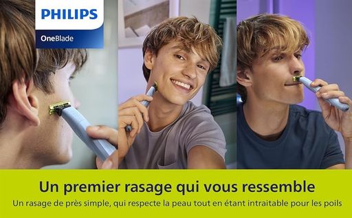 Tondeuse Rasoir A Barbe - Oneblade Qp1324/20 + Lame– Sans Fil Rechargeable Anti-friction 1st Shave thumbnail 4