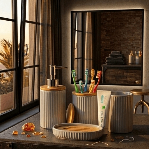 Ensemble D’accessoires De Salle De Bain – 4 Pièces thumbnail 5