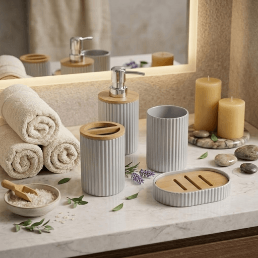 Ensemble D’accessoires De Salle De Bain – 4 Pièces thumbnail 7