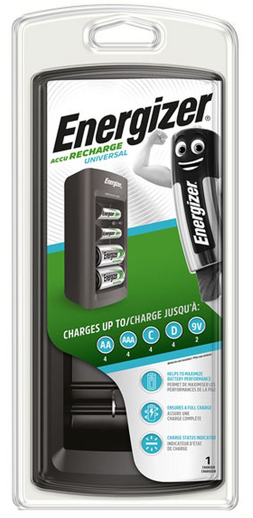Chargeur Rechargeable Universel Energizer Pour Piles C Cell, D Cell, Aa, Aaa Et 9v thumbnail 2
