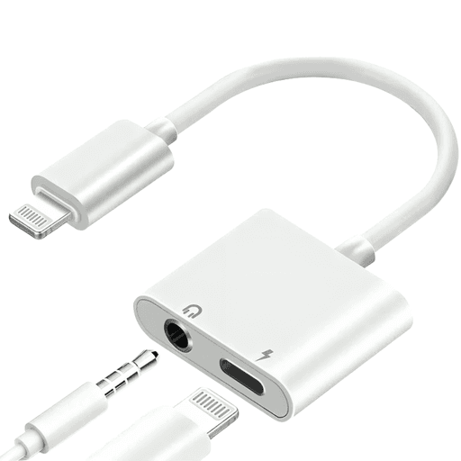 Adaptateur 2 En 1 Iphone – Lightning Vers Prise Jack 3.5mm + Chargeur Simultané thumbnail 1