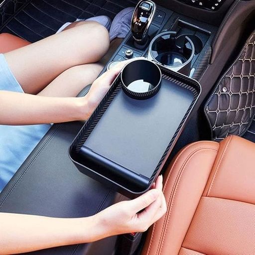 Porte Gobelet Voiture 2 En 1 Avec Plateau Rotatif 360 Degres thumbnail 3