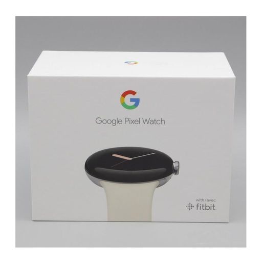 Montre Google Pixel Watch Fitbit (wi-fi Uniquement )41mm Cadran En Acier Inoxydable Argenté Avec Bracelet Actif Couleur Craie thumbnail 2