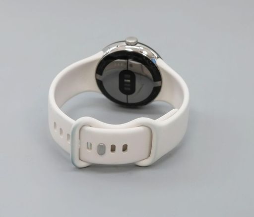 Montre Google Pixel Watch Fitbit (wi-fi Uniquement )41mm Cadran En Acier Inoxydable Argenté Avec Bracelet Actif Couleur Craie thumbnail 4