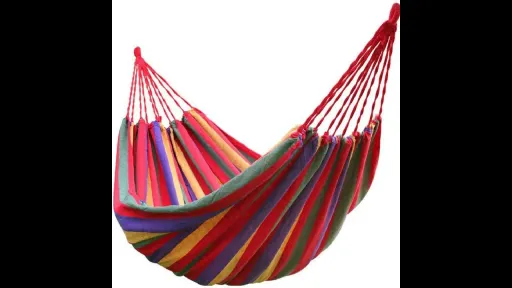 Hamac Pour Camping Pique Nique Lit Suspendu Confortable ( Couleur Aléatoire) thumbnail 2
