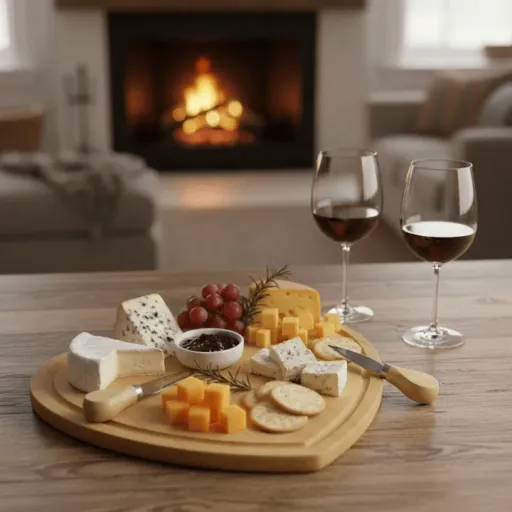 Ensemble De Service Pour Fromage En Bambou Avec Plateau Cœur, Couteau Et Fourchette thumbnail 2