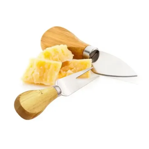 Ensemble De Service Pour Fromage En Bambou Avec Plateau Cœur, Couteau Et Fourchette thumbnail 4