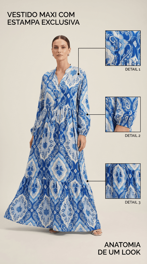 Robe Maxi Fluide À Imprimé Élégant thumbnail 1