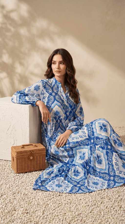 Robe Maxi Fluide À Imprimé Élégant thumbnail 2